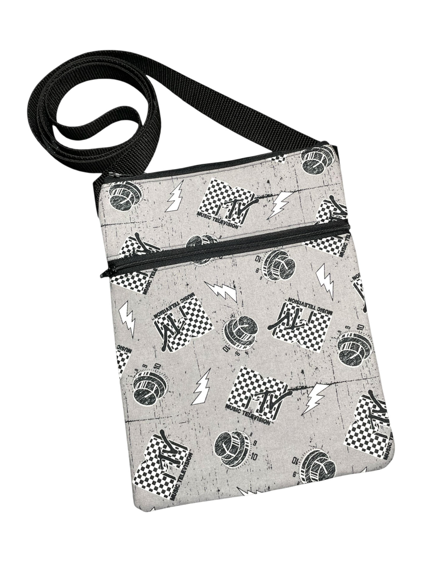 MTV Throwback Crossbody Bag - Black & White