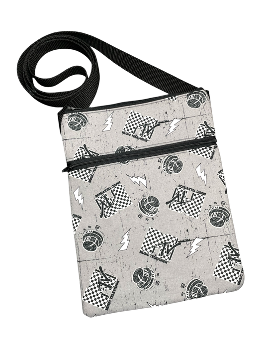 MTV Throwback Crossbody Bag - Black & White